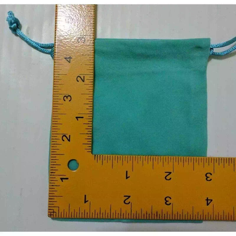 Unbranded 5 pc 4x5" Blue Velvet Drawstring Pouch Jewelry Bag