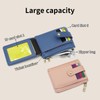 AfitLulu Slim Credit Card Holder for Women, Button Fixation Bifold