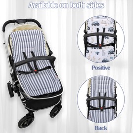 LAT Baby Seat Cover for Prams, Double-Sided Seat Cover Buggy, Universal Pram Buggy Insert for Toddlers, 78 x 33 cm (Tractor)