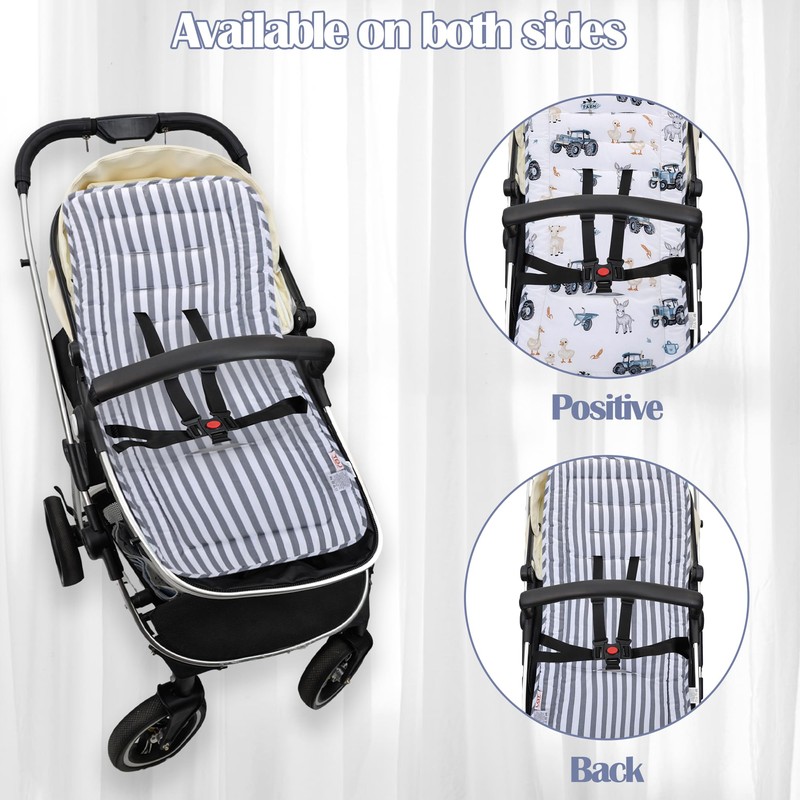 LAT Baby Seat Cover for Prams, Double-Sided Seat Cover Buggy,