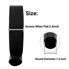 1-1/2" x 100 FT Pool Backwash Hose, Black Heavy Duty Reinforced PVC Lay Flat Water Discharge Hose for Swimming Pool Filter Pump,with 2 Clamp