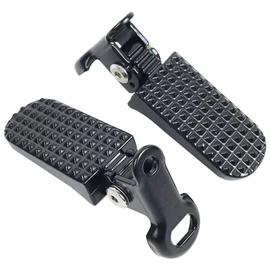 1 Pair Bike Rear Pedals, Mini Folding Bicycle Pegs, Aluminium Alloy Non-Slip Bicycle Footrests, Quick Release Foot Plates Pedals, Rear Seat Footrest Pedal for Mountain Bikes E-Bike