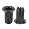 TA-VIGOR 50Pcs M4 Rivet Nuts, Carbon Steel Zinc-Plated Knurled Flat