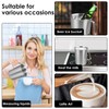 2L Stainless Steel Milk Frothing Jug with Handle and Lid