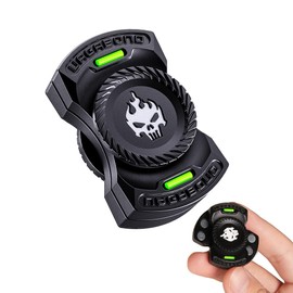 3 in 1 Fidget Toys for Adults, 1.45x0.51x0.94 Inch Ghost Style Zinc Alloy Fidget Spinner with Clicker & Slider, Anxiety Relief Gift for Men and Women (Black-Glow)