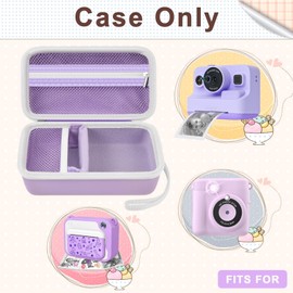 Grapsa Case Compatible with DYLANTO for Anchioo for ESOXOFFORE for YTETCN for WEEFUN for GKTZ for Amzelas Instant Print Camera, Camera Storage Holder Organizer for Accessories (Box Only) - Purp