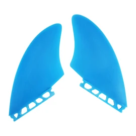 Single tabTwin Keel Fins - Twin Fin Fish Surfboard Fins Twin Keels - Smooth Fiberglass Flex (blue)