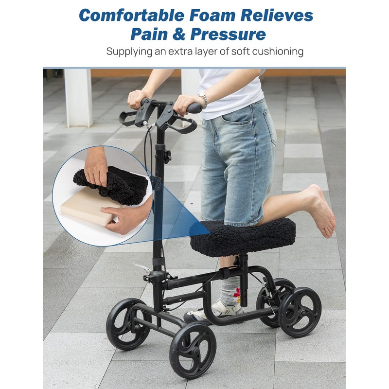 JOYTUTUS Knee Scooter Cushion Cover, Knee Scooter Pad for Comfort,