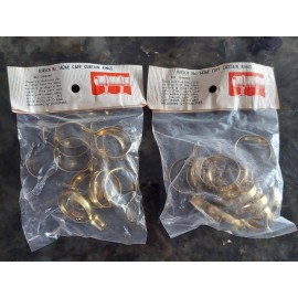 Kirsch Vintage Kirsch 1" Brass Clip-On Cafe Curtain Rings No. 1426E  2pks= 24 Rings