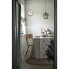 LS-LebenStil Vintage Metal Wall Clock Leaf Green 23 cm Kitchen