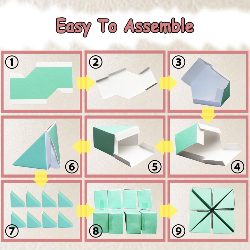 Foraineleyo 3D Paper Folding STEM Toys for Kids, Hands-On Math