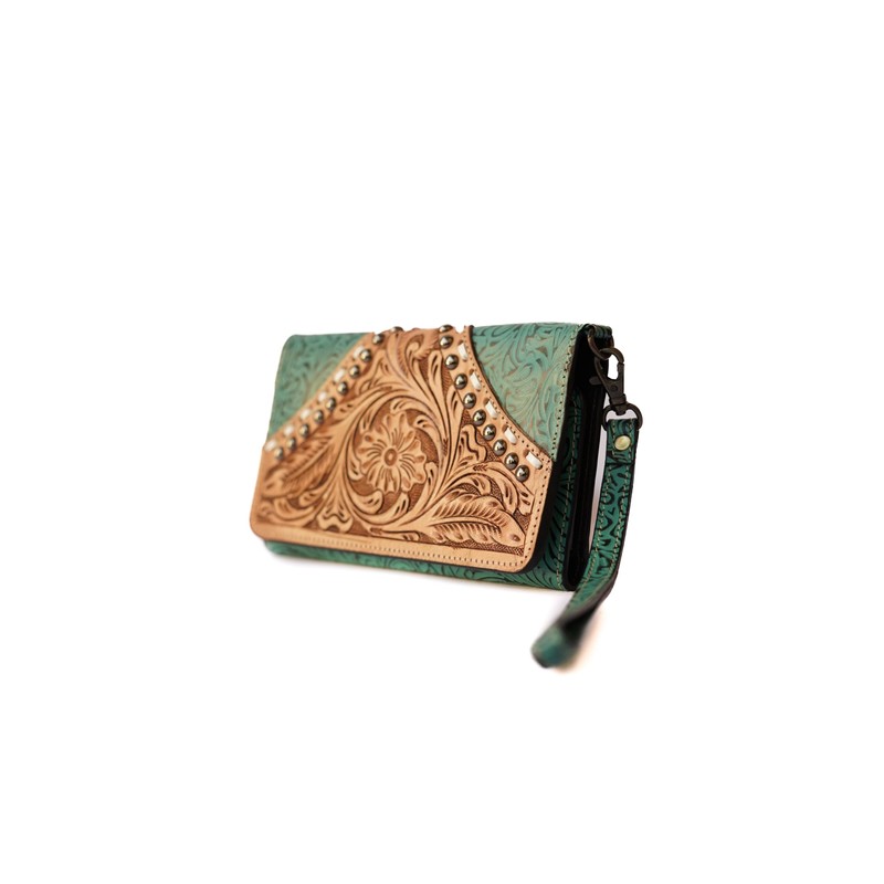 Dev Export Tooled Leather Hand Tooled Carving Wallet Western Style
