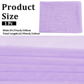 CABODYALS 1.6M Purple Netting Mesh Fabric Soft Mosquito Cloth Lilac Wedding Voile Solid Gauze Sheer Tulle Breathable Fabrics By The Metre for Sewing Making Diy Crafts Clothes Dress Costumes Home Decor