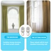HOMSFOU 50pcs Curtain Pulley Ceiling Curtain Rod Window Rod Slides