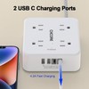 Surge Protector Power Strip - CHCORE 15Ft Braided Extension Cord
