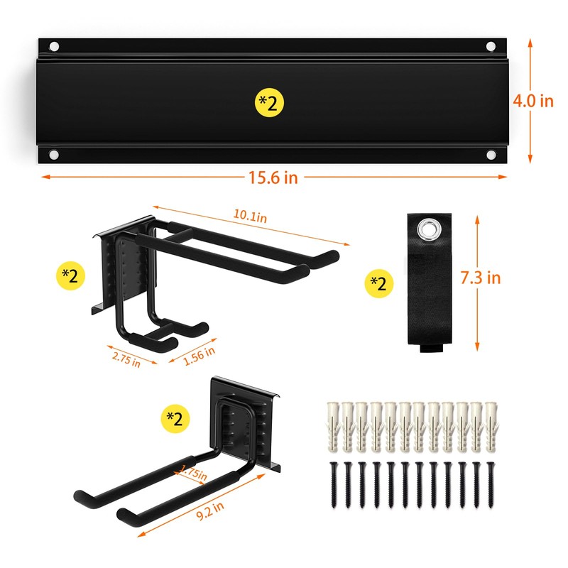 Ailadl Garage Tool Organizer Wall Mount, Yard Garden Tool Organizer,