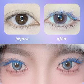 QOWUXHZ 4 Paare Falsche Wimpern Bunt Lange Diy Wimpernverlängerung Künstliche Wimpern Bunt Fasching Karneval Makeup Wimpern Geburtstag Party Cosplay Mottoparty Faschingskostüm Accessoire