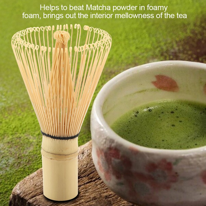 Natural Bamboo Tea Whisk Chasen Preparing Matcha Powder Brush Tool(72