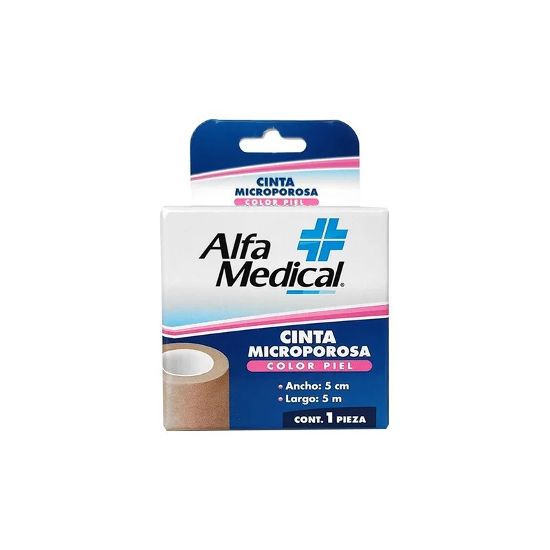 Alfa Medical Cinta Microporosa Color Piel 5x5 Cm 1 Pza.