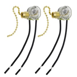 ECSiNG 2Pcs Pull Chain Switches Replacement JX42B Model Pull Chain Cord Switch Accessories for Wall Lamps Ceiling Fan Wall Fan Table Lamps Gold
