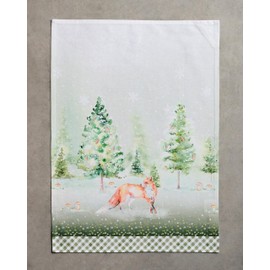 Maison d' Hermine Winter Mornings 100% Cotton Set of 3 Multi-Purpose Kitchen Towel Soft Absorbent Dish Towels | Tea Towels | Bar Towels | Thanksgiving/Christmas (50 cm x 70 cm)