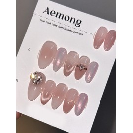[Highly recommended nail extension] Rose gold ring owner's nail tip - Long Square / [강추연장네일] 로즈골드링 주인장 네일팁 - 롱스퀘어