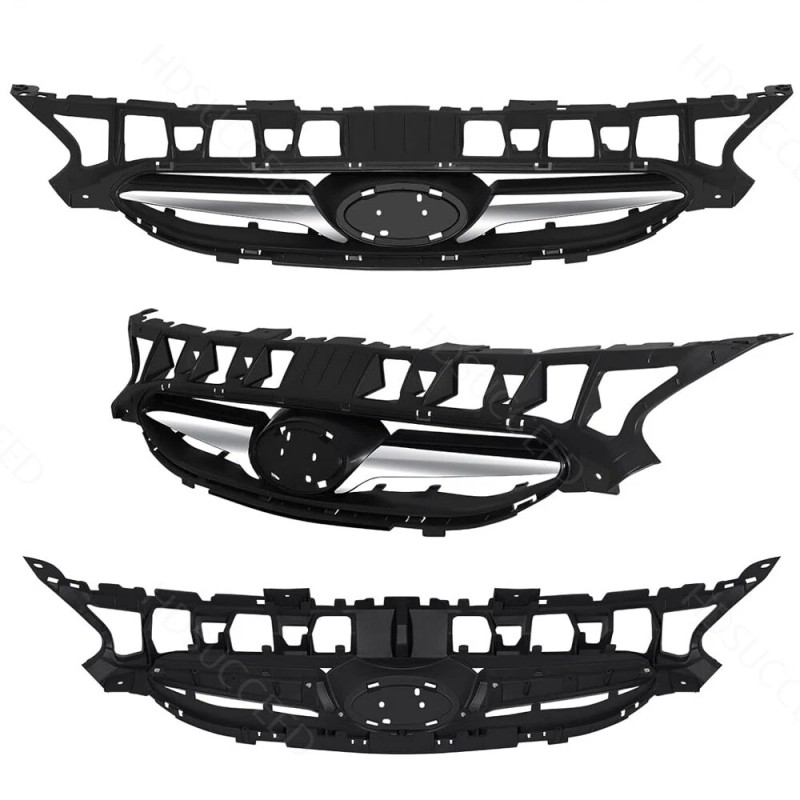 Unbranded Fit For 2014-2017 HYUNDAI ACCENT Front Bumper Upper Lower