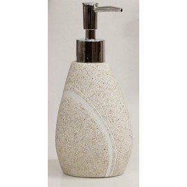 5-Piece Set ROCK Bathroom Equipment Sand / Beige Seifenspender beige