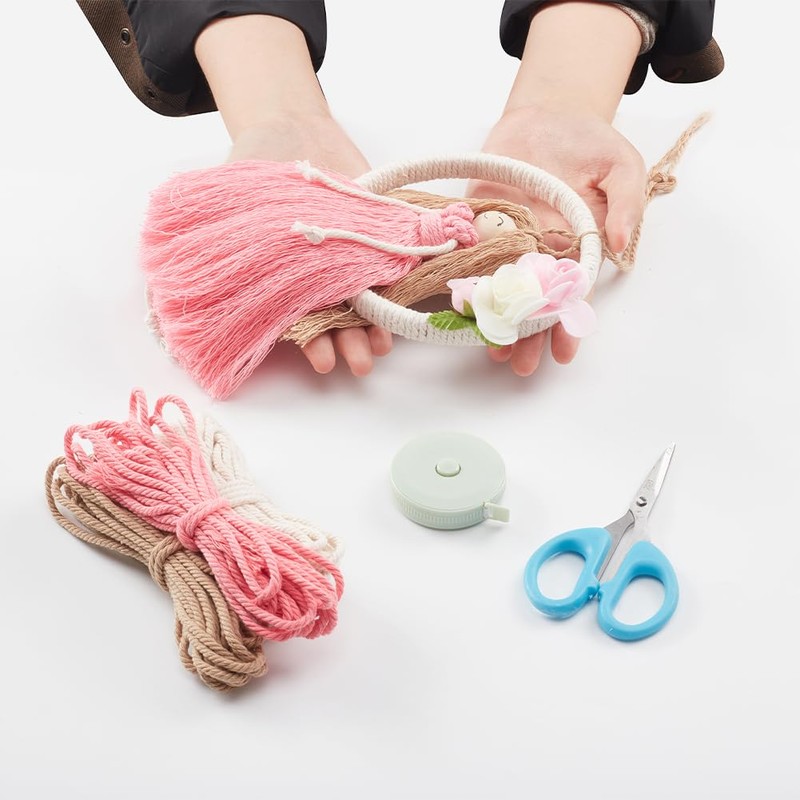 FREEBLOSS 2 Set Macrame Angel Kit Macrame Cord Kit Fairy