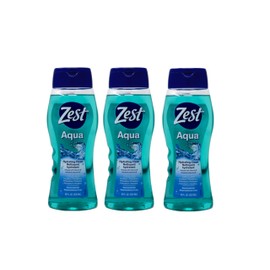 Zest Body Wash Aqua with Vitamin-E Hydrating 18 Ounce (Pack of 3)