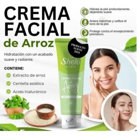 Crema Facial De Arroz Sheló Nabel Acido Hialurónico 2 Pack                                                                                            