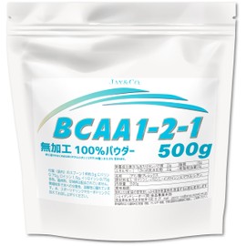 JAY&CO. Easy Dissolving BCAA Powder, Additive-Free, Flavor-Free, GMO-Free (500g)