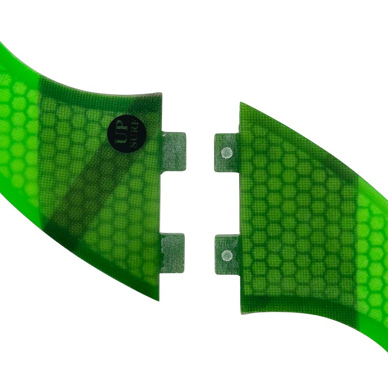 UPSURF Surfboard Fins, Double Tabs, 5 Fins, K2.1 Size, Set