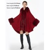 BEAUTELICATE Women Faux Fur Poncho Coat Oversize Cloak Open Front