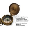 KHUMYAYAD Brass Pocket Compass Handmade Full Function Antique Nautical Compass