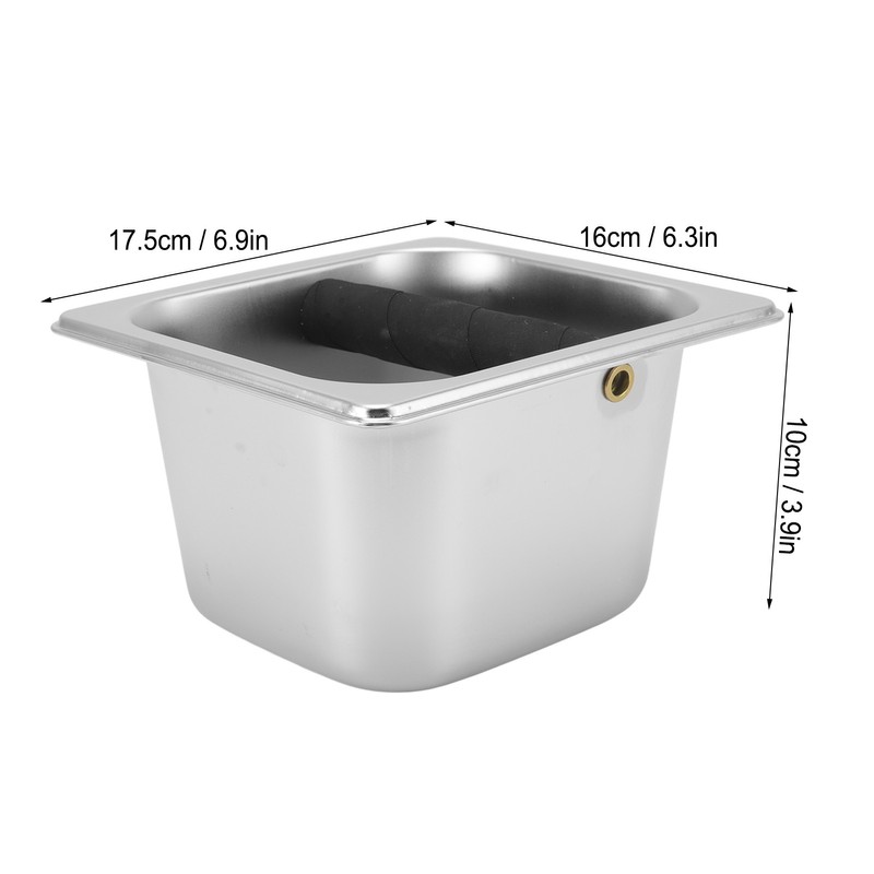 Stainless Steel Coffee Knock Box Coffee Grounds Container Box for