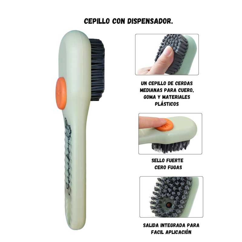 SNEAKERS KLEAN | Cepillo con dispensador de jabón líquido para