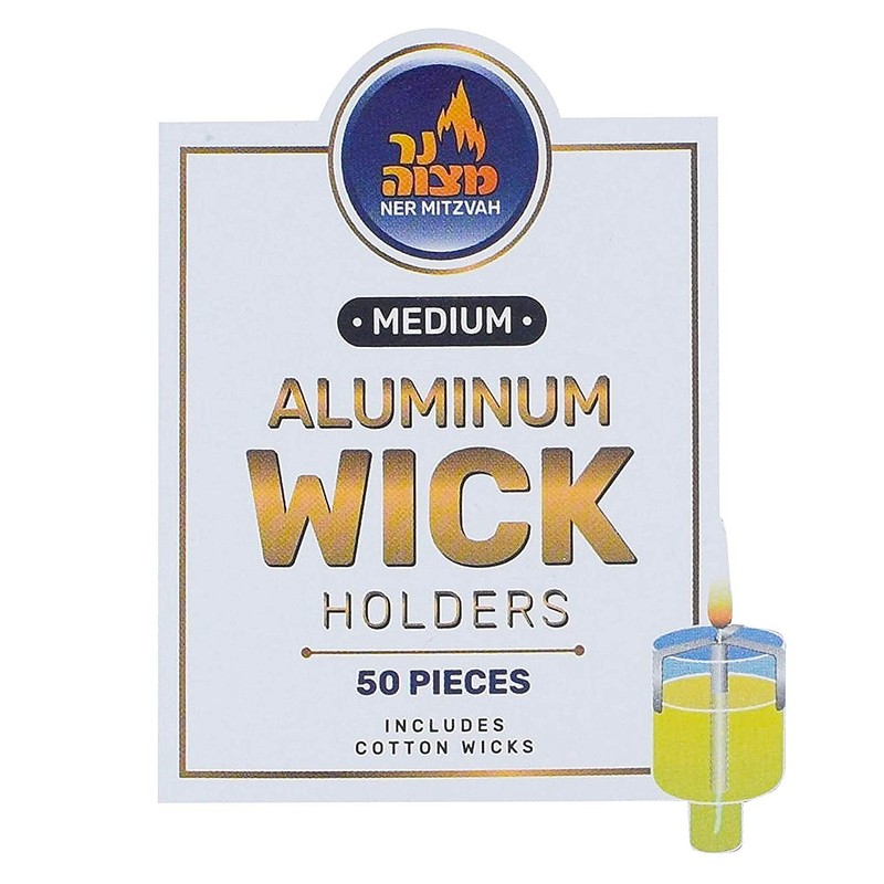 Aluminum Wick Holders – 50 Pack (Approx.) – for Stand