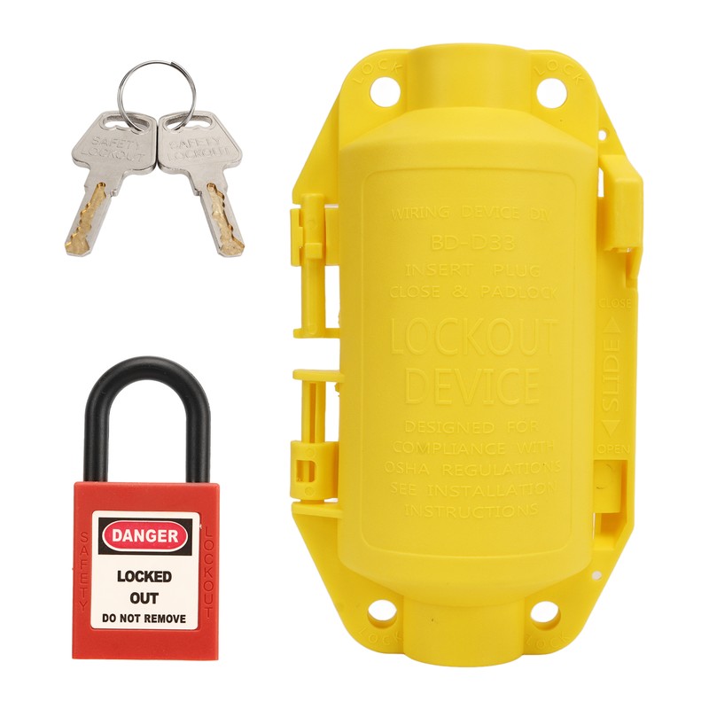 Industrial Electrical Plug Lockout Device Set Universal Electrical Plug Lockout