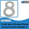 SISI UK® Satin Chrome Front House Door Numbers & Letters
