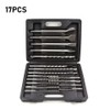 17-Piece SDS Plus Drill Bit and Chisel Set for Masonry