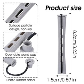 Classicseali Pack of 30 Perm Rollers Medium Size Curlers Small, Perm Rods for Different Hair Types Home Use or Hairdressing Studio, Hair Styling Tool, Grey