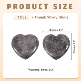 PATIKIL Thumb Worry Stone for Anxiety, 1.2" Natural Heart Crystal Stone, Polished Gemstone Hand Carved Pocket Rock Anxiety Crystals for Women Stress Gifts Meditation, Purple