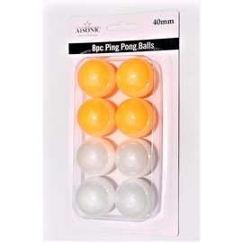 A1SONIC® 8 Table Tennis Ping Pong Ball Pack of 8 Balls, 40mm Seamless Design Recreation Table Tennis Equipment, Accessories - Great for Practice and Training