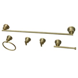 Kingston Brass BAH8212478SB Concord 5-Piece Bathroom Accessory Set, Brushed Brass