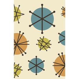 CafePress Mid Century Modern Starbursts Multicolored Traditional Christmas Stocking 7.5"x19"