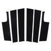 6Pcs B Pillar Posts Trim Glossy Black Firm Paste Exterior