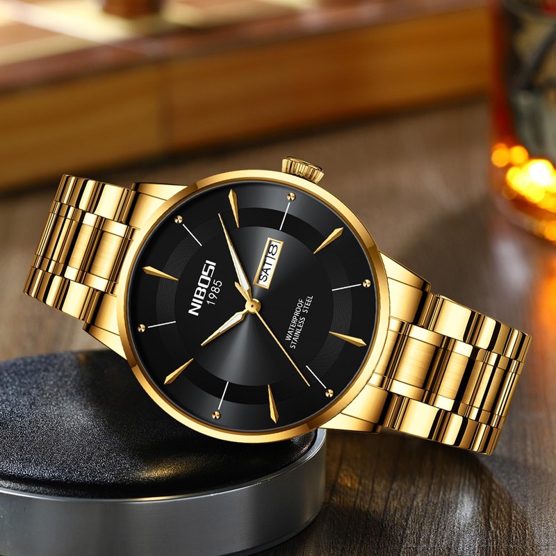 NIBOSI Watches for Men Quartz Analog Watch for Business, Sports