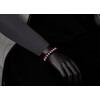 COOLSTEELANDBEYOND Men’s Stainless Steel Bike Chain Bracelet Red White and