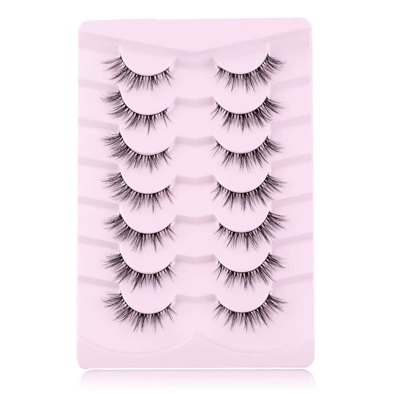 Onlyall Lashes Natural Look Soft Fluffy Lashes Short Eyelashes Lightweight